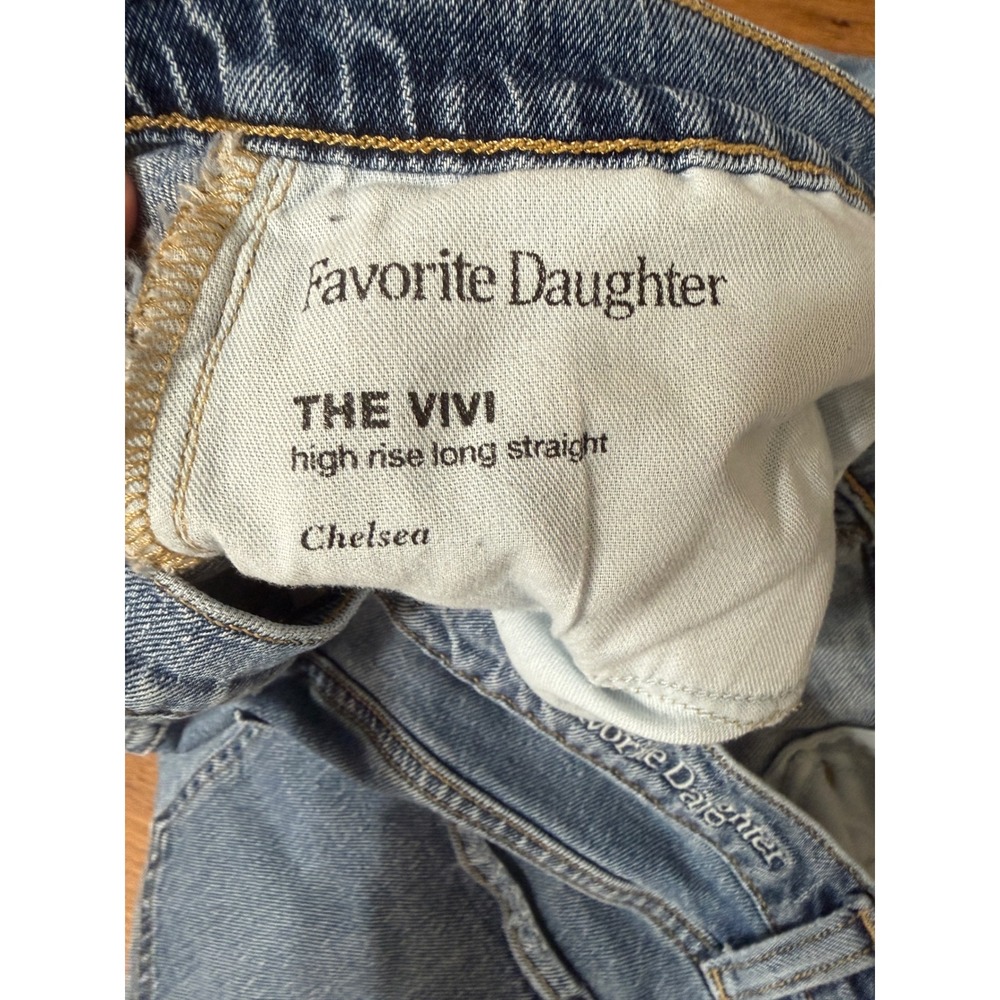Favorite Daughter The Vivi Jeans Women 34 Blue Excellent High Rise Straight Leg - Picture 4 of 8